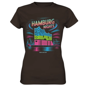Hamburg Nights Neon City Vibes - Ladies Premium Shirt Bright Lights Arts