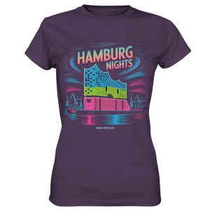 Hamburg Nights Neon City Vibes - Ladies Premium Shirt Bright Lights Arts