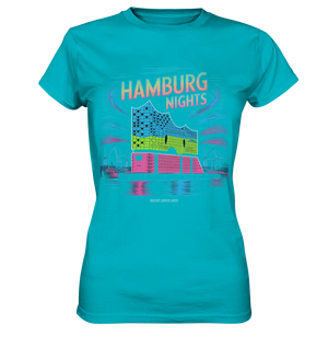 Hamburg Nights Neon City Vibes - Ladies Premium Shirt Bright Lights Arts