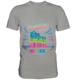 Hamburg Nights Neon City Vibes - Premium Shirt Bright Lights Arts