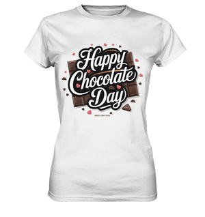 Happy Chocolate Day Festliches Design mit Schokoladenherzen und tafeln - Ladies Premium Shirt Bright Lights Arts