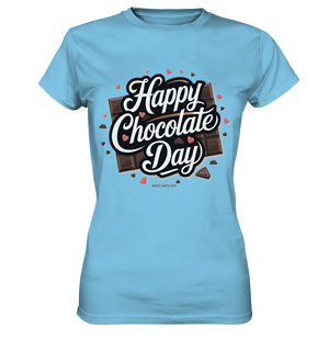Happy Chocolate Day Festliches Design mit Schokoladenherzen und tafeln - Ladies Premium Shirt Bright Lights Arts