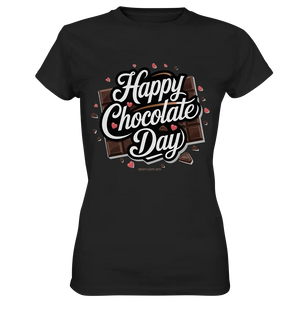 Happy Chocolate Day Festliches Design mit Schokoladenherzen und tafeln - Ladies Premium Shirt Bright Lights Arts