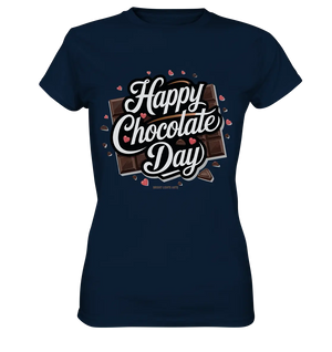 Happy Chocolate Day Festliches Design mit Schokoladenherzen und tafeln - Ladies Premium Shirt Bright Lights Arts
