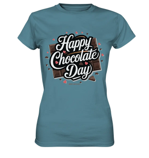 Happy Chocolate Day Festliches Design mit Schokoladenherzen und tafeln - Ladies Premium Shirt Bright Lights Arts