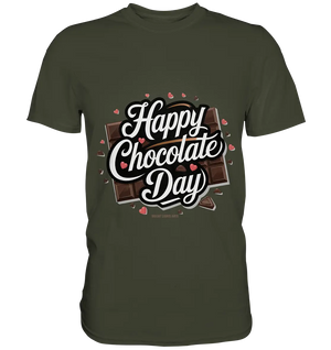 Happy Chocolate Day Festliches Design mit Schokoladenherzen und tafeln - Premium Shirt Bright Lights Arts