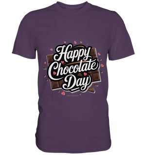 Happy Chocolate Day Festliches Design mit Schokoladenherzen und tafeln - Premium Shirt Bright Lights Arts