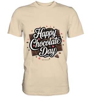 Happy Chocolate Day Festliches Design mit Schokoladenherzen und tafeln - Premium Shirt Bright Lights Arts