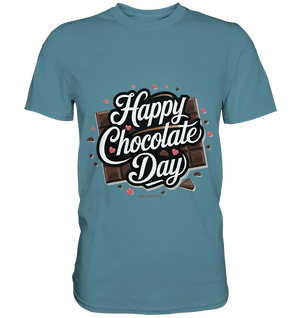 Happy Chocolate Day Festliches Design mit Schokoladenherzen und tafeln - Premium Shirt Bright Lights Arts