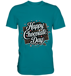 Happy Chocolate Day Festliches Design mit Schokoladenherzen und tafeln - Premium Shirt Bright Lights Arts