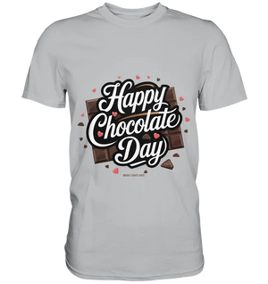 Happy Chocolate Day Festliches Design mit Schokoladenherzen und tafeln - Premium Shirt Bright Lights Arts