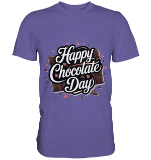 Happy Chocolate Day Festliches Design mit Schokoladenherzen und tafeln - Premium Shirt Bright Lights Arts
