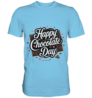 Happy Chocolate Day Festliches Design mit Schokoladenherzen und tafeln - Premium Shirt Bright Lights Arts