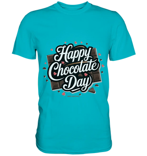 Happy Chocolate Day Festliches Design mit Schokoladenherzen und tafeln - Premium Shirt Bright Lights Arts