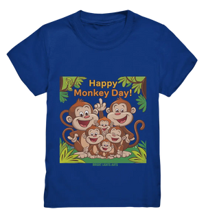 Happy Monkey Day – Fröhliche Affenfamilie - Kids Premium Shirt Bright Lights Arts