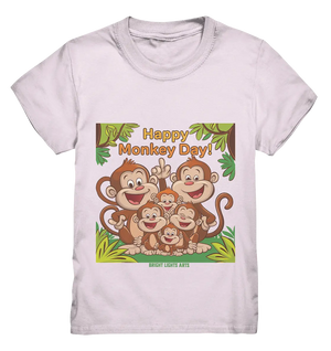 Happy Monkey Day – Fröhliche Affenfamilie - Kids Premium Shirt Bright Lights Arts