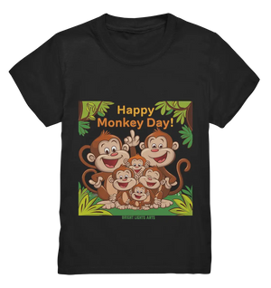 Happy Monkey Day – Fröhliche Affenfamilie - Kids Premium Shirt Bright Lights Arts