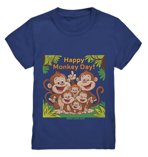 Happy Monkey Day – Fröhliche Affenfamilie - Kids Premium Shirt Bright Lights Arts