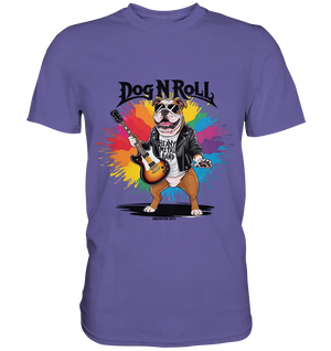 Heavy Metal Bulldogge – Rockig und cool! - Premium Shirt Bright Lights Arts
