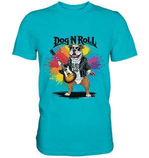 Heavy Metal Bulldogge – Rockig und cool! - Premium Shirt Bright Lights Arts