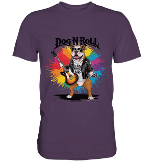 Heavy Metal Bulldogge – Rockig und cool! - Premium Shirt Bright Lights Arts