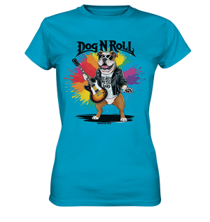 „Heavy Metal Bulldogge“ – Rockig und cool! - Ladies Premium Shirt Bright Lights Arts