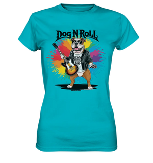 „Heavy Metal Bulldogge“ – Rockig und cool! - Ladies Premium Shirt Bright Lights Arts
