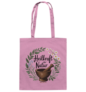 Heilkraft der Natur – Pflanzliches Logo - Baumwolltasche Bright Lights Arts