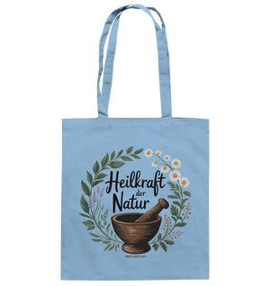 Heilkraft der Natur – Pflanzliches Logo - Baumwolltasche Bright Lights Arts