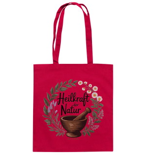 Heilkraft der Natur – Pflanzliches Logo - Baumwolltasche Bright Lights Arts