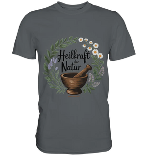 Heilkraft der Natur – Pflanzliches Logo - Premium Shirt Bright Lights Arts
