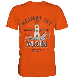 Heimat ist, wo man Moin sagt der Leuchtturm - Premium Shirt Bright Lights Arts
