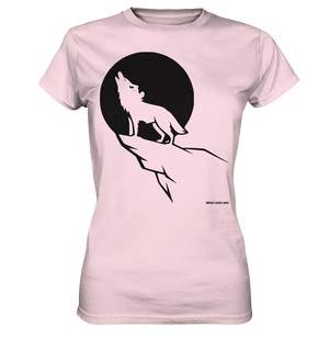 Howlender Wolf vor dunklem Mond - Ladies Premium Shirt Bright Lights Arts
