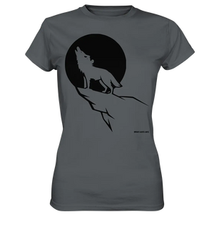 Howlender Wolf vor dunklem Mond - Ladies Premium Shirt Bright Lights Arts