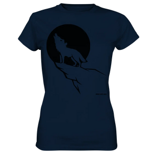 Howlender Wolf vor dunklem Mond - Ladies Premium Shirt Bright Lights Arts