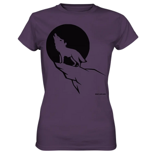 Howlender Wolf vor dunklem Mond - Ladies Premium Shirt Bright Lights Arts