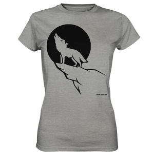 Howlender Wolf vor dunklem Mond - Ladies Premium Shirt Bright Lights Arts