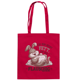 Ich bin nicht fett ich bin flauschig Hase - Baumwolltasche Bright Lights Arts