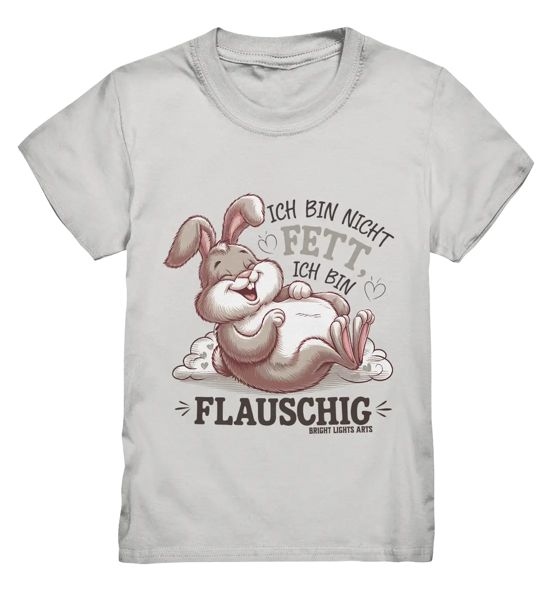 Ich bin nicht fett ich bin flauschig Hase - Kids Premium Shirt Bright Lights Arts
