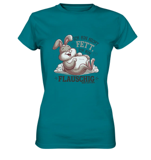 Ich bin nicht fett ich bin flauschig Hase - Ladies Premium Shirt Bright Lights Arts