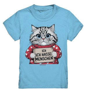 Ich hasse Menschen bunte Katze - Kids Premium Shirt Bright Lights Arts