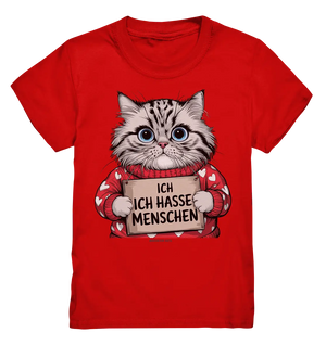 Ich hasse Menschen bunte Katze - Kids Premium Shirt Bright Lights Arts