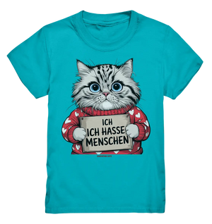 Ich hasse Menschen bunte Katze - Kids Premium Shirt Bright Lights Arts
