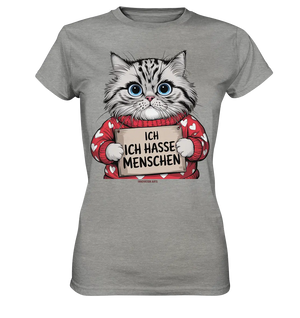Ich hasse Menschen bunte Katze - Ladies Premium Shirt Bright Lights Arts