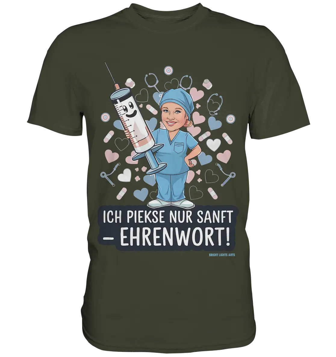 Ich piekse nur sanft - Ehrenwort! - Premium Shirt Bright Lights Arts
