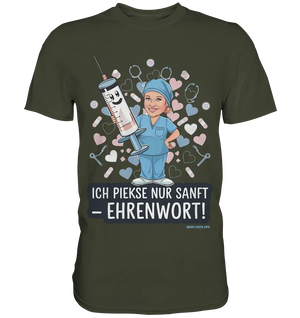 Ich piekse nur sanft - Ehrenwort! - Premium Shirt Bright Lights Arts