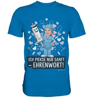 Ich piekse nur sanft - Ehrenwort! - Premium Shirt Bright Lights Arts