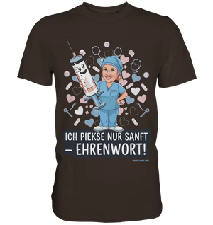 Ich piekse nur sanft - Ehrenwort! - Premium Shirt Bright Lights Arts