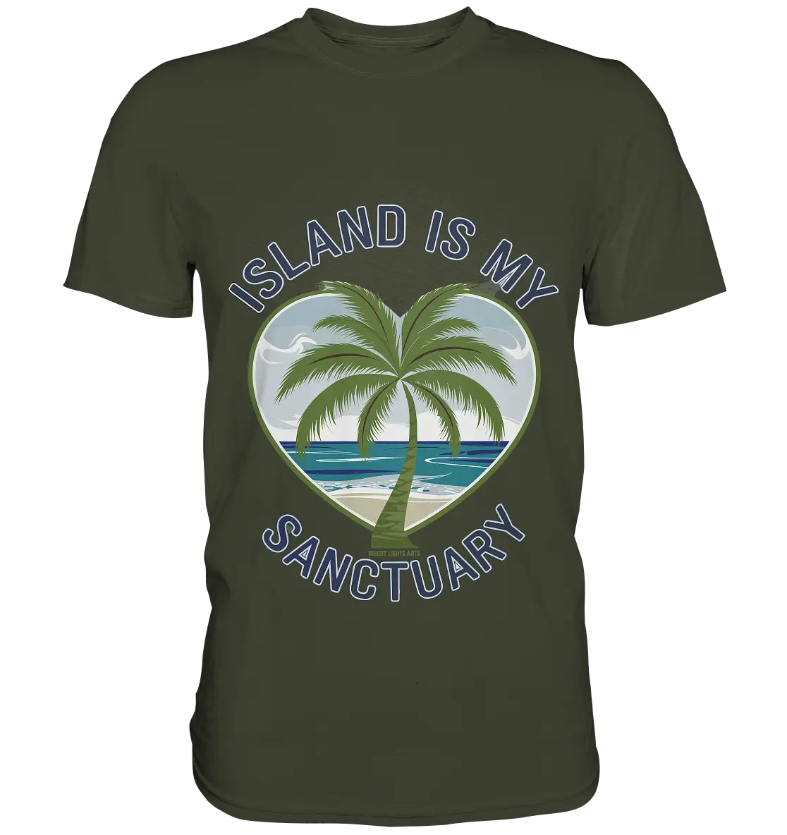 Island Is My Sanctuary - Tropische Ruhe - Premium Shirt Bright Lights Arts