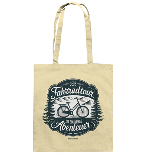 JEDE Fahrradtour IST EIN KLEINES Abenteuer Inspirierendes Outdoor Design - Baumwolltasche Bright Lights Arts
